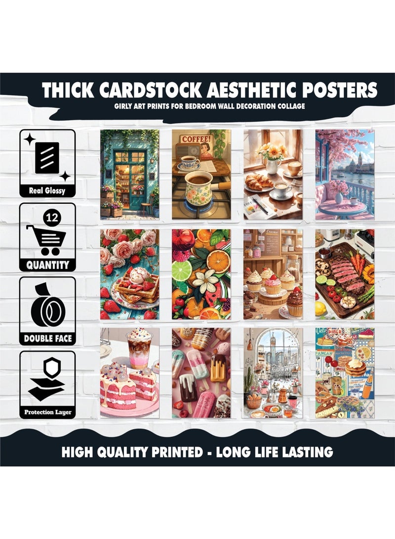 A set of 12 distinctive wall art panels for kitchens and dining rooms, printed on 300gsm coated paper. Modern designs featuring colorful and delicious food, baked goods, and desserts, perfect for decorating homes, restaurants, and very upscale cafes. - Image 4